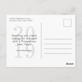 Grappige hond Happy New Year's Eve Foto Briefkaart (Achterkant)