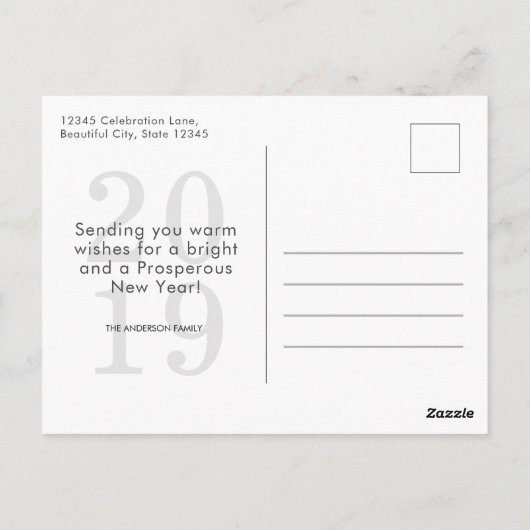 Grappige hond Happy New Year's Eve Foto Briefkaart (Achterkant)