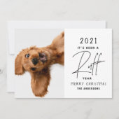 Grappige Hond Het Is Een Ruw Jaar Gepersonaliseerd Kaart (Voorkant)