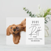 Grappige Hond Het Is Een Ruw Jaar Gepersonaliseerd Kaart (Staand voorkant)