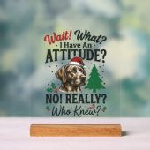 Grappige Hond Houding Kerst Vector Ontwerp_1 Acryl Bord (Neutraal)