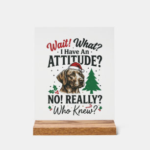 Grappige Hond Houding Kerst Vector Ontwerp_1 Acryl Bord