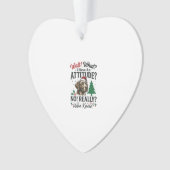 Grappige Hond Houding Kerst Vector Ontwerp_1 Ornament (voorkant)