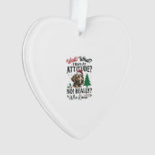 Grappige Hond Houding Kerst Vector Ontwerp_1 Ornament (voorkant)