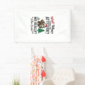 Grappige Hond Houding Kerst Vector Ontwerp_1 Spandoek (Insitu)