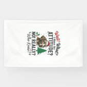 Grappige Hond Houding Kerst Vector Ontwerp_1 Spandoek (Horizontaal)