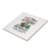 Grappige Hond Houding Kerst Vector Ontwerp_1 Tegeltje (Zijkant)