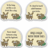 Grappige hond houding sticker (Voorkant)