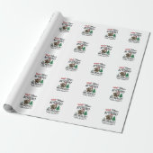 Grappige Hond Humeur Kerst Vector Ontwerp_1 Cadeaupapier (Uitgerold)
