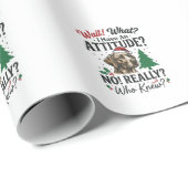 Grappige Hond Humeur Kerst Vector Ontwerp_1 Cadeaupapier (Rol Hoek)
