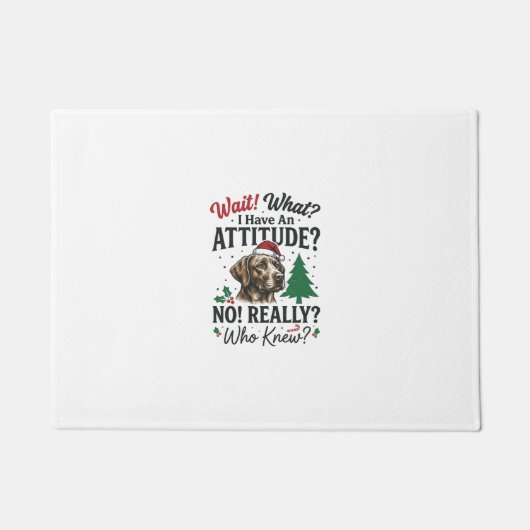 Grappige Hond Humeur Kerst Vector Ontwerp_1 Deurmat (Voorkant)