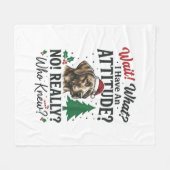 Grappige Hond Humeur Kerst Vector Ontwerp_1 Fleece Deken (Voorkant (Horizontaal))