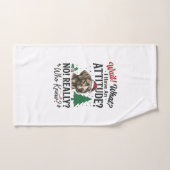 Grappige Hond Humeur Kerst Vector Ontwerp_1 Handdoek (Handdoek)