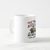 Grappige Hond Humeur Kerst Vector Ontwerp_1 Koffiemok (Voorkant links)