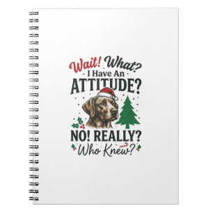 Grappige Hond Humeur Kerst Vector Ontwerp_1 Notitieboek