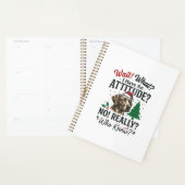 Grappige Hond Humeur Kerst Vector Ontwerp_1 Planner (Display)