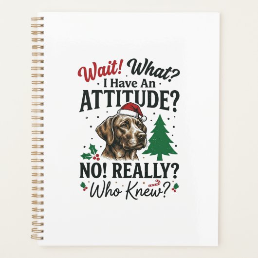 Grappige Hond Humeur Kerst Vector Ontwerp_1 Planner (Voorkant)