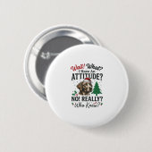 Grappige Hond Humeur Kerst Vector Ontwerp_1 Ronde Button 5,7 Cm (Voorkant /achterkant)