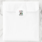 Grappige Hond Humeur Kerst Vector Ontwerp_1 Ronde Sticker (Tas)