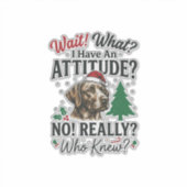 Grappige Hond Humeur Kerst Vector Ontwerp_1 Sticker (Voorkant)