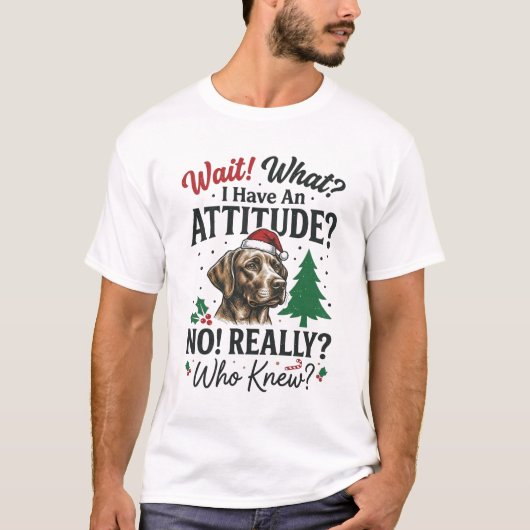 Grappige Hond Humeur Kerst Vector Ontwerp_1 T-shirt (Voorkant)