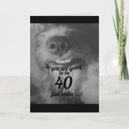 Grappige hond humor aangepaste leeftijd Verjaardag Kaart