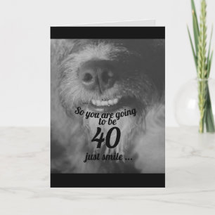 Grappige hond humor aangepaste leeftijd Verjaardag Kaart