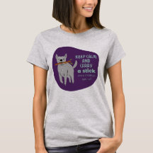 Grappige hond humor kalm te houden en een stok te
