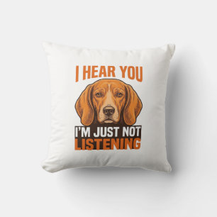 Grappige Hond Ik Hoor Je Niet Luisteren Vintage T- Kussen