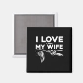 Grappige hond ik hou ervan als mijn vrouw me laat magneet (Voorkant / Achterkant)