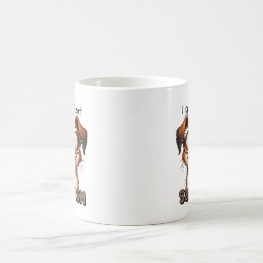 Grappige hond, ik spreek vloeiend sarcasme koffiemok (Center)