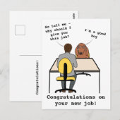 Grappige hond illustratie gefeliciteerd nieuwe baa briefkaart (Voorkant / Achterkant)