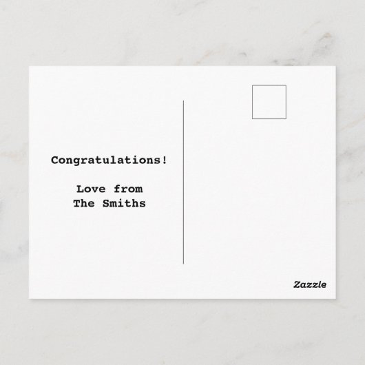 Grappige hond illustratie gefeliciteerd nieuwe baa briefkaart (Achterkant)