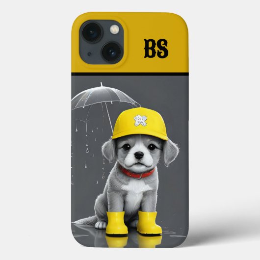 Grappige hond in regenlaarzen - hond Humor Case-Mate iPhone Case (Achterkant)