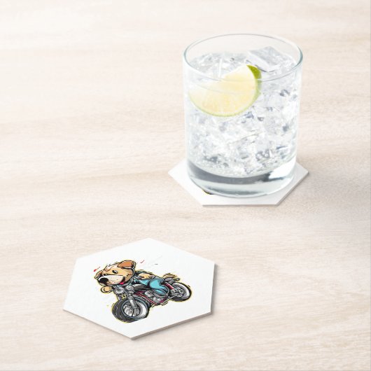 grappige hond kartonnen onderzetters (Insitu)