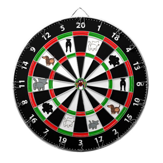 Grappige Hond & Kat Kont Dartbord (Voorkant)