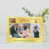 Grappige Hond Kat Pawsitive 3 foto's Minimalist Go Feestdagenkaart (Staand voorkant)