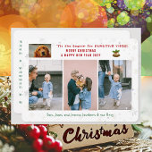 Grappige Hond Kat Pawsitive 3 foto's Minimalistisc Feestdagenkaart