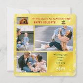 Grappige Hond Kat Vrede Liefde Vreugde Elegante Go Feestdagenkaart (Voorkant)