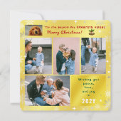 Grappige Hond Kat Vrede Liefde Vreugde Foto's Mode Feestdagenkaart (Voorkant)