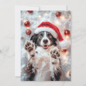 Grappige Hond Kerst Kaarten (Voorkant)