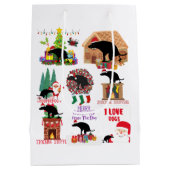 Grappige Hond Kerst Vakantie Humor van Medium Cadeauzakje (Achterkant)