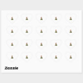 Grappige hond klimt op kerstboom kostuum hart sticker (Vel)
