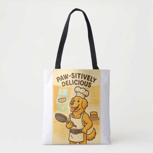 Grappige hond koken tote bag (Voorkant)