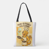 Grappige hond koken tote bag (Achterkant)