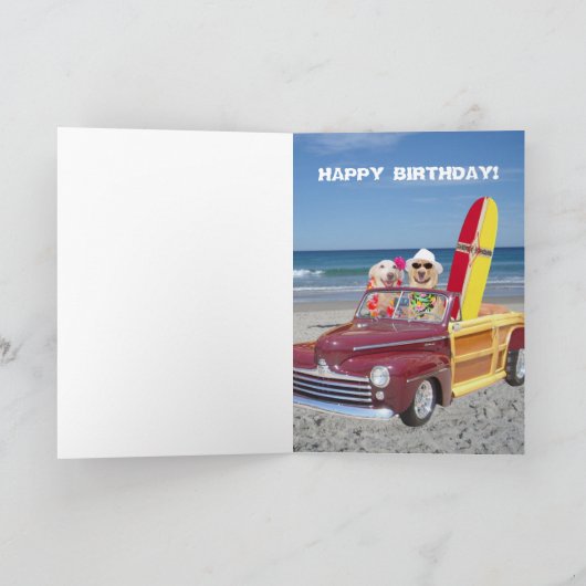 Grappige hond / Lab echtgenoot verjaardag Kaart (Binnen)