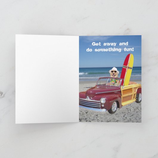 Grappige hond / Lab mannelijke verjaardag Kaart (Binnen)