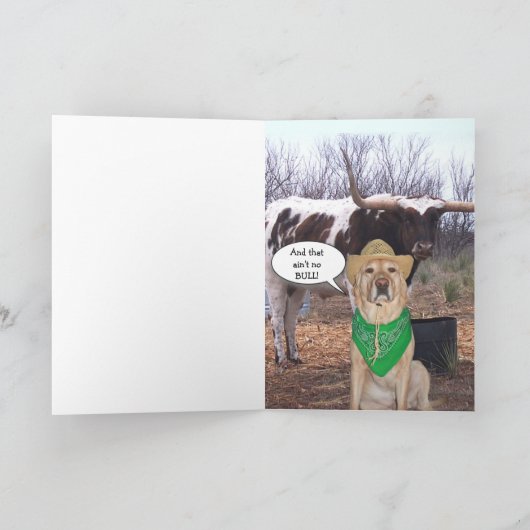 Grappige hond / Lab Super Verjaardag Kaart (Binnen)