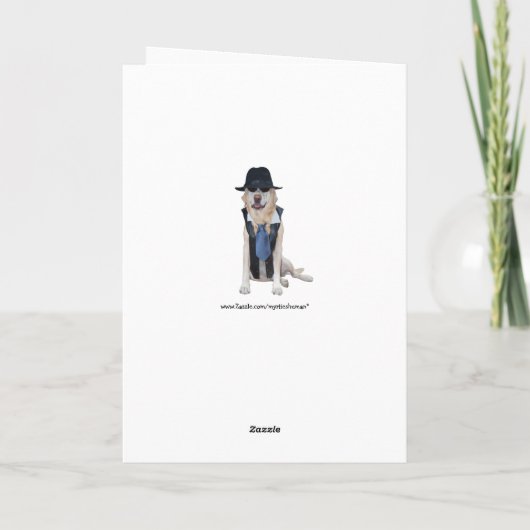 Grappige hond / Lab Verjaardag aan een coole man Kaart (Achterkant)