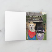 Grappige hond / Lab verjaardag voor neef Kaart (Binnen)